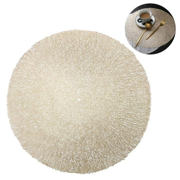 Bearachild Posavasos antideslizante de PVC hueco creativo de gama alta, posavasos para restaurante, decoración de Hotel, alfombrilla, agarradera Mostrada Oro Bearachild HA027087-02
