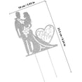 thumbnail image 2 of Mr & Mrs Wedding Cake Topper with Silver Base – Non-Edible Bride & Groom Decoration for Bridal Shower, Engagement & Wedding Party (RL 1 PC), 2 of 5