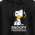 thumbnail image 3 of Peanuts - Snoopy and Woodstock Women's Cropped Graphic Hoodie, 3 of 6