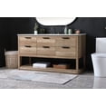 thumbnail image 3 of Elegant Lighting VF19260NT Larkin 60" Free Standing Single Basin Vanity Set - Wood, 3 of 7