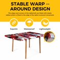 thumbnail image 4 of Christmas Gnomes Table Cloths for 5 Foot Rectangle Tables, Buffalo Plaid Xmas Winter Snowflakes Patio Waterproof Elastic Fitted Tablecloths, Washable Rectangular Table Cover for Camping, 4 of 8