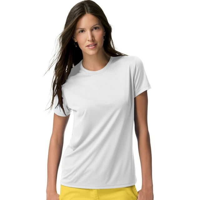 Hanes T-Shirt Femme Cool DRI, TG, Blanc