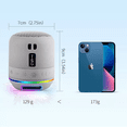 thumbnail image 4 of Bocina Portátil Con Bluetooth Mini Bocina Radio Y Luz Led gris, 4 of 5