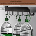 thumbnail image 4 of BAWEDFLO Pull Out Pot Rack, adjustable black closet rod,16.2-29.9 Inch Pan Rack Pot Hanger with 5 Hooks, Aluminum Alloy Sliding Pot Lid Rack for Cabinet, Wardrobe,blind corner cabinet p, 4 of 9