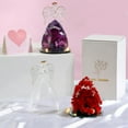 thumbnail image 3 of Emibele Preserved Real Rose in Glass Angel Figurines, Eternal Purple Rose Gift Flower with LED Lights for Women Mom Wife Her Grandma Anniversary Valentine Mother's Day,Purple, 3 of 7