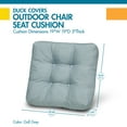 thumbnail image 4 of Duck Covers Water-Resistant Indoor Outdoor Seat Cushions, 19 x 19 x 5 inch, Grey Gull, 2 Pack, 4 of 9
