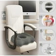 thumbnail image 2 of Cojín ortopédico para aliviar el dolor - Almohada inflable para hemorroides, embarazo, coxis y úlceras por presión - Apoyo posparto, 2 of 3
