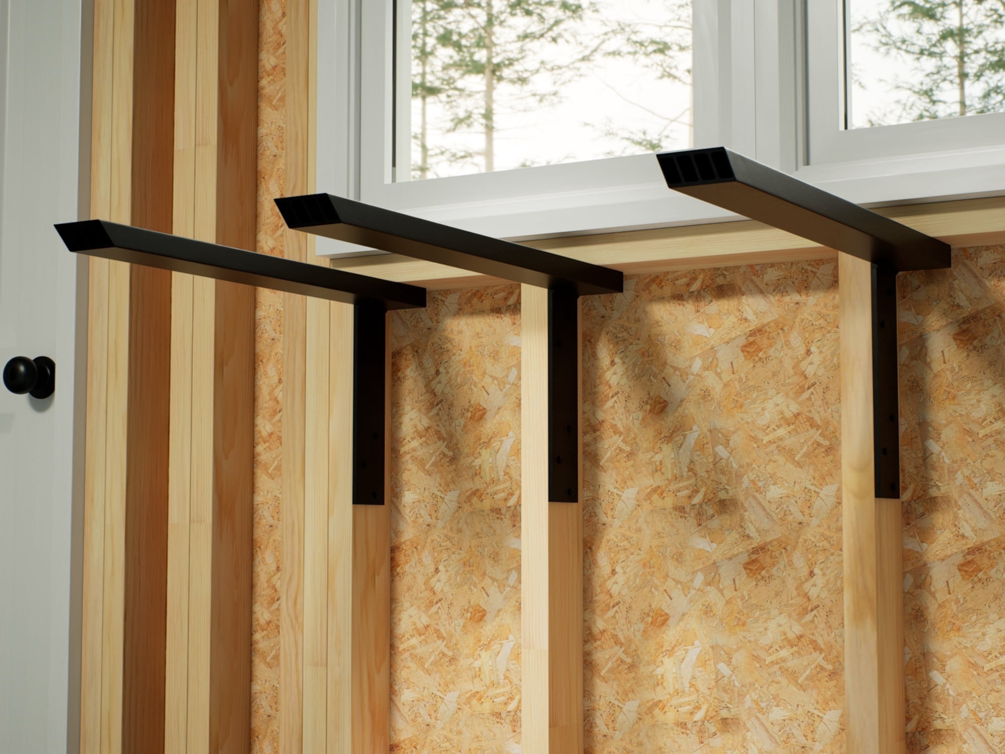 The Original™ Industrial Side Wall Free Hanging Shelf Bracket (10 inch / Right)