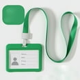 thumbnail image 2 of FNGZ Id Crd Holder Clearance Double-Sided Transparent Employee Work Card Holder Employee Plastic ID Card Green, 2 of 2