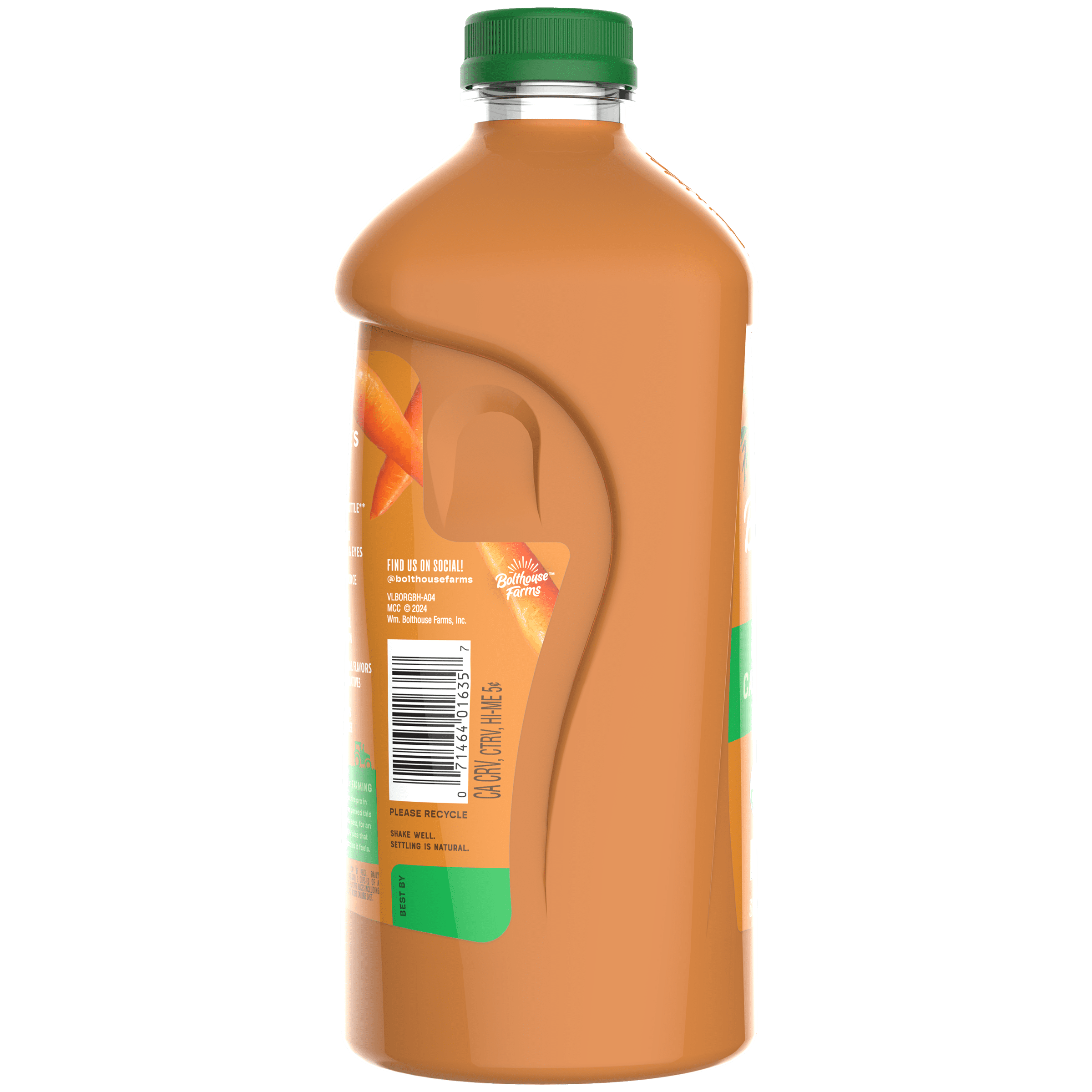 Bolthouse Farms 100% Organic Carrot Vegetable Juice, 52 oz