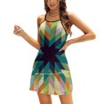 thumbnail image 1 of Winter Lights Sweetheart Knot Flared Dress Fashion Design Large Size Loose Dress Abstract Geometry Geometric Seasonal Pattern, 1 of 5