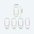 thumbnail image 3 of 20Pcs Colored Paper Clip 50mm Large File Clip Metal Paperclips Colorful File Paper Clamp Metal Bookmarks Clip for Office, 3 of 7