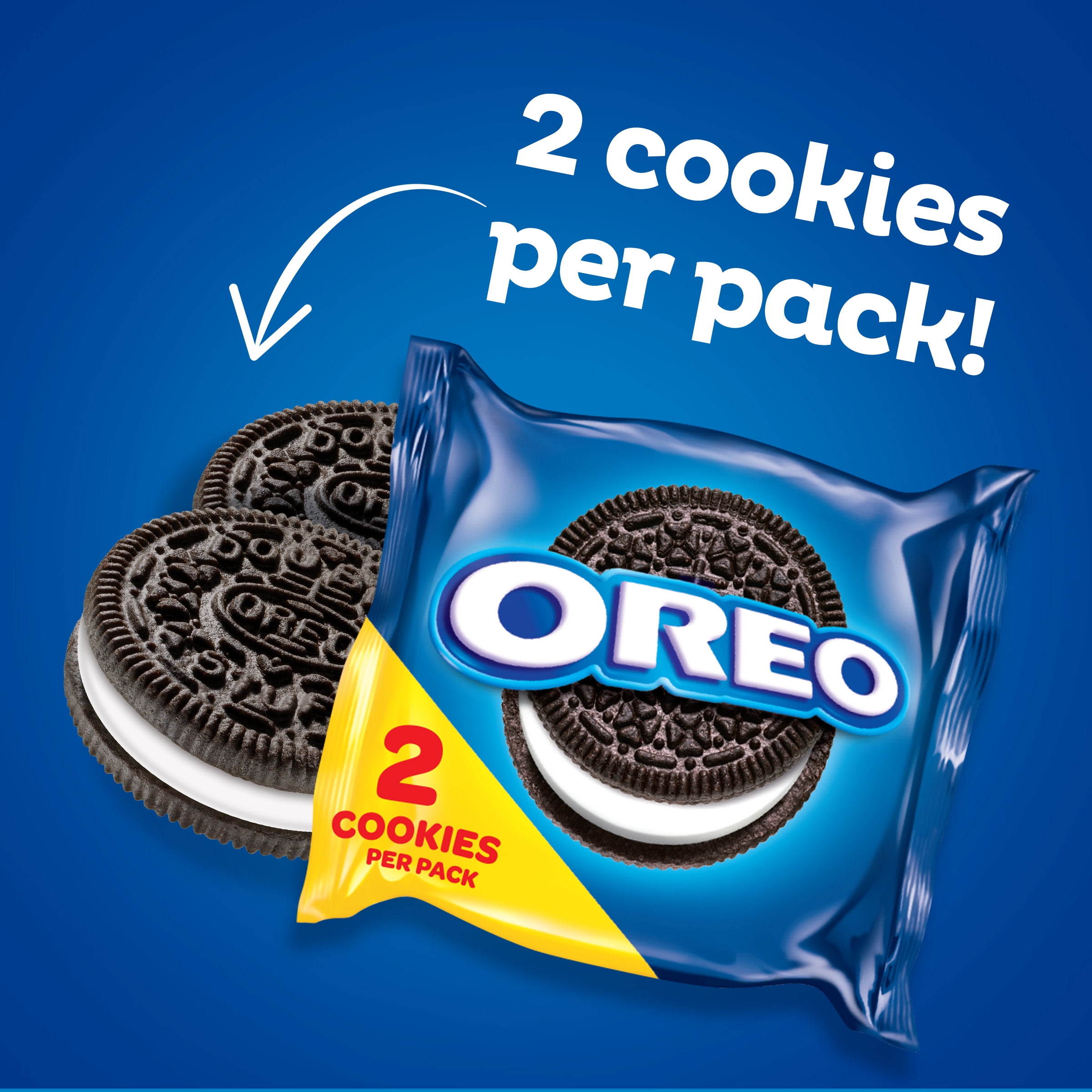 OREO Chocolate Sandwich Cookies, 18 Individual Lunch Snack