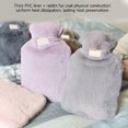 thumbnail image 3 of 1000/2000ml Plush Faux Fur Hand Warmer Winter Hot Water Bottle Rubber Bag Reusable Warm Heat Hand PVC Hot Water Bags, 3 of 16