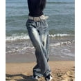 thumbnail image 4 of Y2k 2000s Vintage Baggy Jeans Woman Harajuku Streetwear Oversize Denim Pants Korean Style Gyaru Grunge Hip Hop Trousers, 4 of 5