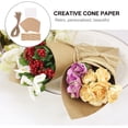 thumbnail image 2 of OULII 50Pcs DIY Kraft Paper Cones Vintage Candy Boxes for Wedding Party Table Decor Light Brown, 2 of 7