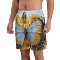thumbnail image 2 of Logiee Vibrant Butterfly And Sunflowers Print Mens Swim Trunks Quick Dry Board Shorts,Breathable Hawaii Beach Shorts Swimwear Bathing Suits-3X-Large, 2 of 6