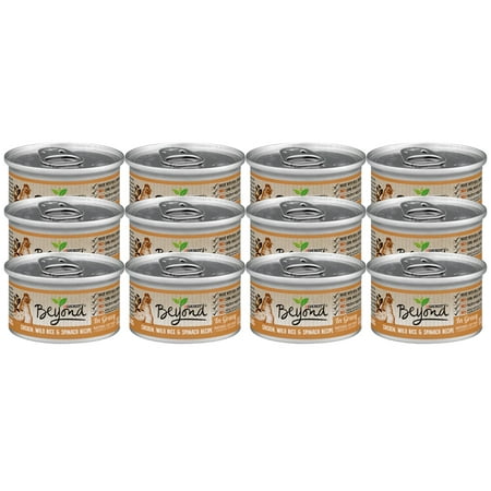 (12 pack) (12 Pack) Purina Beyond Chicken, Wild Rice & Spinach Recipe in Gravy Adult Wet Cat Food - 3 oz. Can