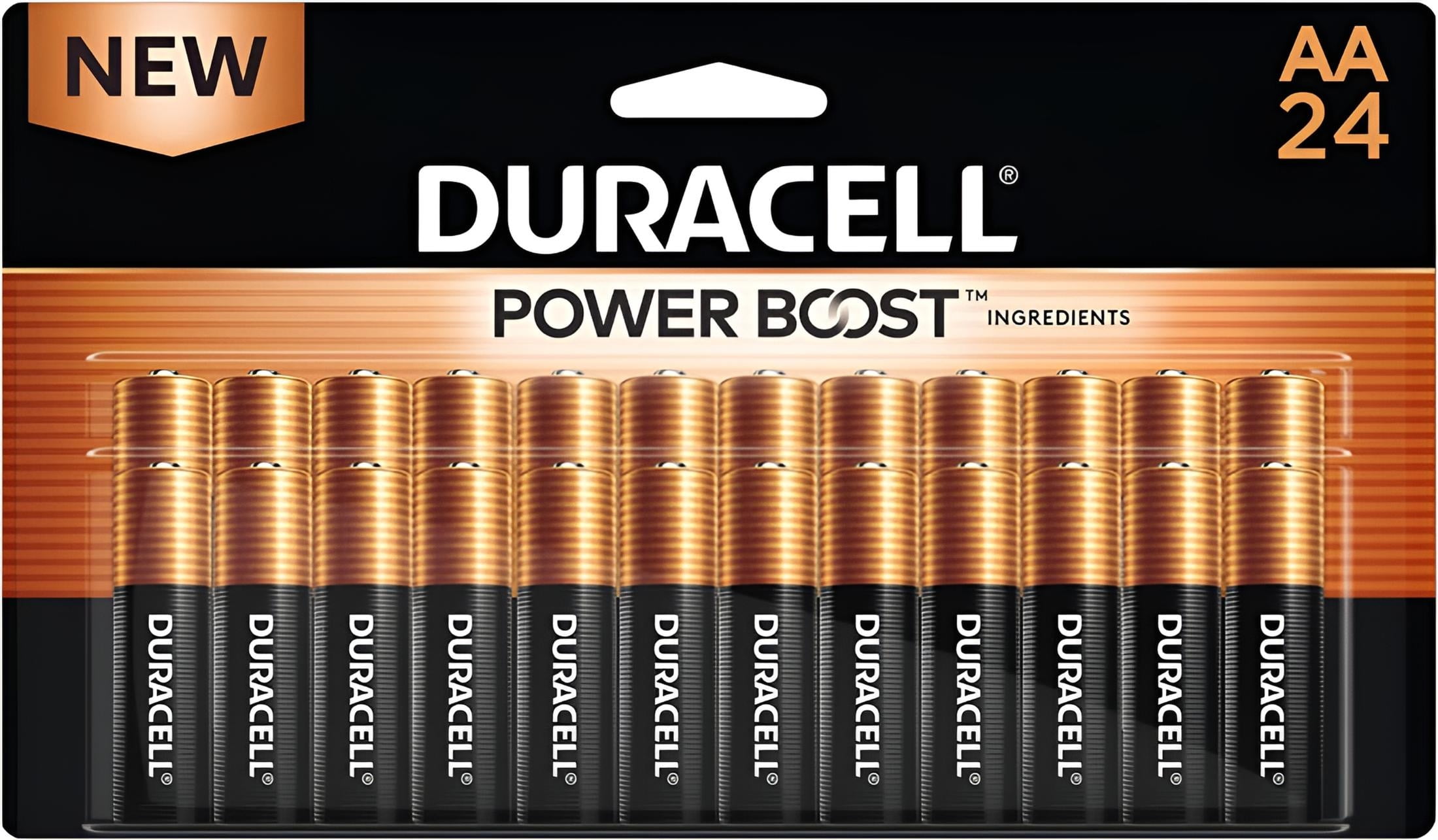 Duracell CopperTop Alkaline Batteries with Duralock Power Preserve Technology AA 24/Box MN1500B24