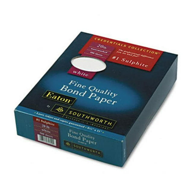 Southworth Credentials Fine Quality Bond Paper White 24lb Letter 500 Sheets per Box