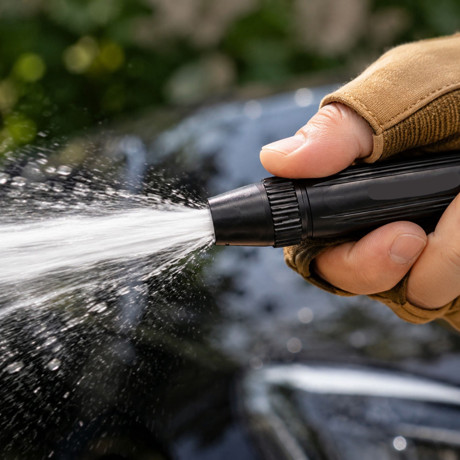 High-Pressure Adjustable Spray Nozzle for Garden Hose – 7-Mode Water Flow Control (Jet, Mist, Shower) for Car Washing, Outdoor Cleaning & Plant Irrigation, 3/4" MIP Brass Fitting