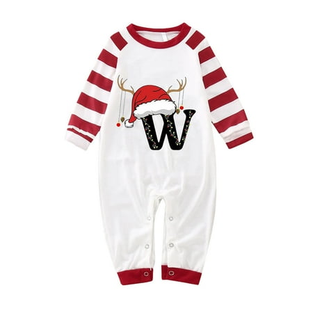 

Siilsaa Family Christmas Pajamas Matching Sets Xmas Matching Pjs for Adults Kids Baby Holiday Home Xmas Family Sleepwear Set Red 12-18 Months
