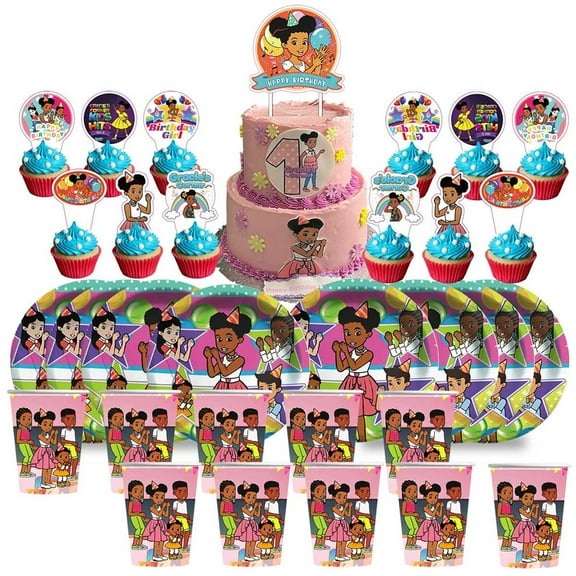 Gracie's Corner Birthday Cups Party Supplies Plates Fans Decorations Cake Topper Decor