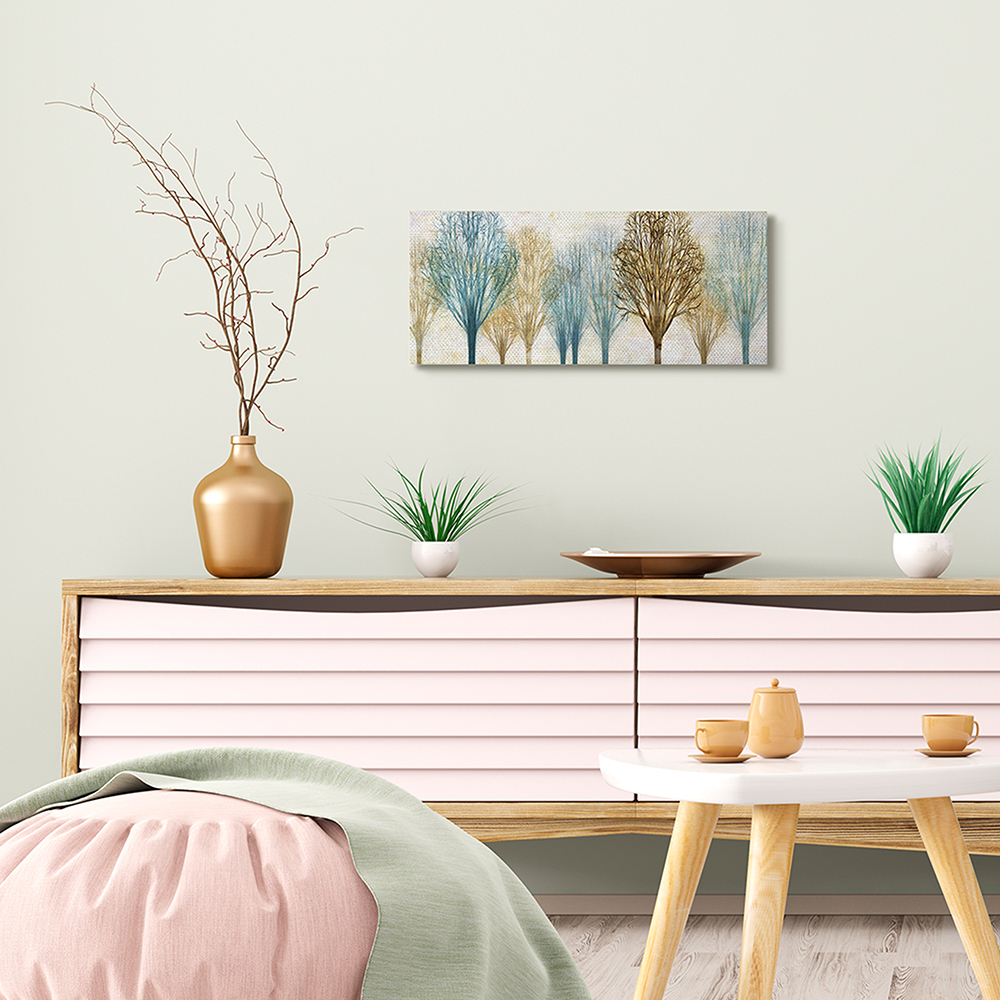 Stupell Industries Autumn Tree Forest Bare Branches Blue Brown Canvas Wall Art by Chris Donovan