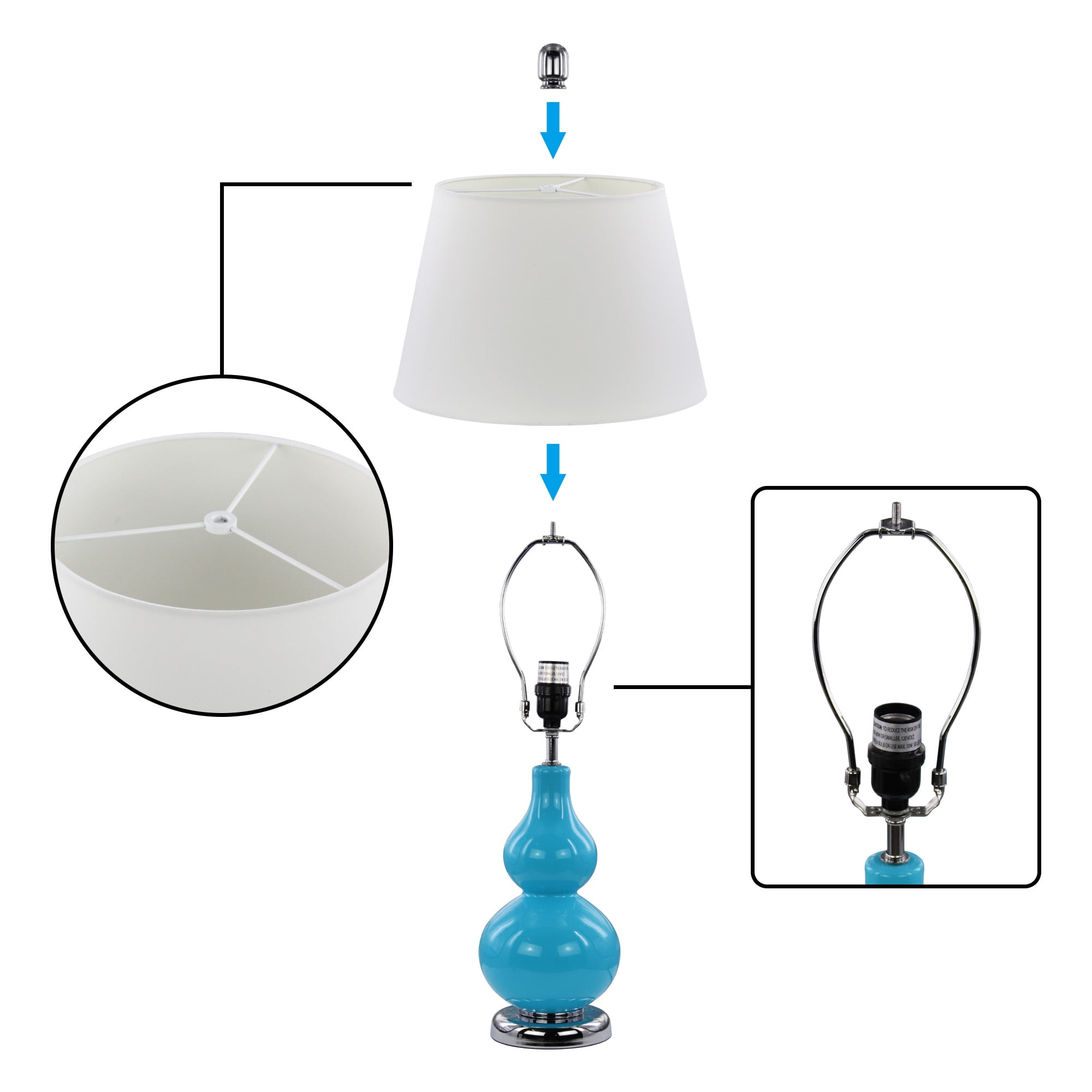 Abble 23" 2PK TABLE LAMP SET