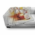 thumbnail image 3 of Bowling Party Soft Flannel Fleece Blanket, Red Ball and the Falling Skittles Hit Speed Movement and Strike, Cozy Plush for Indoor and Outdoor Use, 60" x 80", Red Yellow White, by Ambesonne, 3 of 6