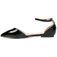 thumbnail image 3 of Journee Womens Reba Buckle Pointed Toe Ballet Flats, Widths Available, 3 of 10