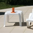 thumbnail image 4 of Compamia Sunray Square Resin Patio Side Table in White, 4 of 4