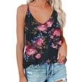 thumbnail image 1 of CEHVOM Blouse d'Été pour Femmes, Décontractée, Ample, Imprimée, Col en V, 1 of 6
