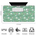 thumbnail image 5 of Long Mouse Pads for Desk,Green Cartoon Unicorn Lightning MAGIC Cloud Desk Mats on Top Of Desks, Desk Mouse Pad Extra Large with 3mm Non-Slip Base and Stitched Edge for Gaming,Work,Home 47.3"x23.6", 5 of 5