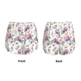 thumbnail image 6 of Uemuo Orchids Flowers Pattern Women's Athletic Shorts High Waisted Running Shorts with Liner Pockets Gym Elastic Workout Shorts-Medium, 6 of 9