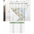 thumbnail image 6 of No Hook Shower Curtains with Snap in Liner, Coastal Waterproof Fabric Shower Curtain, Beach Summer Nautical Starfish Coral Double Layers & See-Through Top Window Bathroom Curtains 66''x72'', 6 of 6