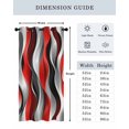 thumbnail image 6 of Abstract Wave Line Thermal Insulated Blackout Curtains for Bedroom 72 Length Gray Red Black Stripe Graffiti Room Darkening Curtain 1 Panel Grommet Window Curtain Drape for Living Room Nursery Room, 6 of 7