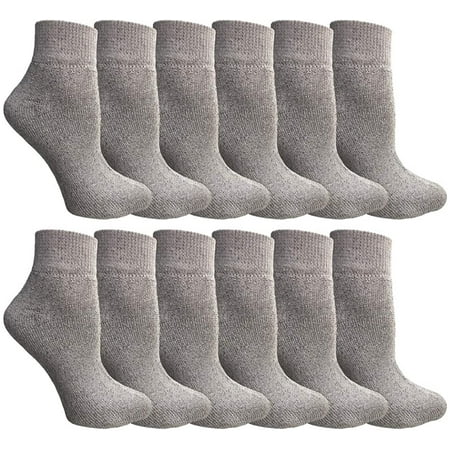 

Yacht & Smith Mens & Womens Ankle Wholesale Bulk Pack Athletic Sports Socks by SOCKS NBULK (Womens 9-11 (Shoe size 5-10) 12 Pairs Gray)