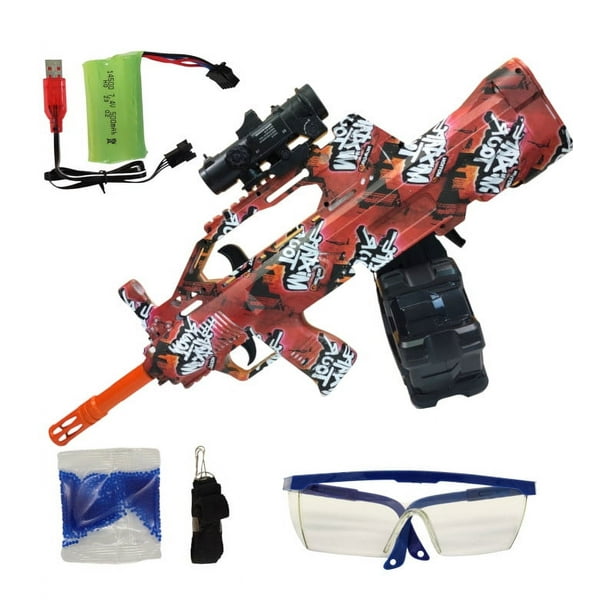 Pistola de Hidrogel The Baby Shop con 500 bolas de gel y gafas de protección Rojo - Automatica y Electrica
