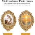 thumbnail image 3 of 12Pcs Mini Resin Picture Frames, Gold Oval Mini Frames DIY Crafts Vintage Photo Embellishments for Scrapbooking, Jewelry Making, Shadow Box, Wall Decor, Handmade Decor, 3 of 9