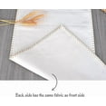 thumbnail image 3 of Organic Cotton Table Runner 72 inches long Decorative Stitched Edge Kitchen Table Runner Bedroom Dresser Scarf Dining Room Table Topper Washable Textured Fabric Runner Furniture Top Cover Beige, 3 of 8