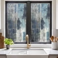 thumbnail image 2 of Static Cling Non Adhesive Window Film, Blue Grey Window Privacy Film Frosted, Abstract Art Oil Painting Modern Geometric Opaque Window Coverings for Small Windows, Home, 17.7 x 39.3 Inches, 2 of 9