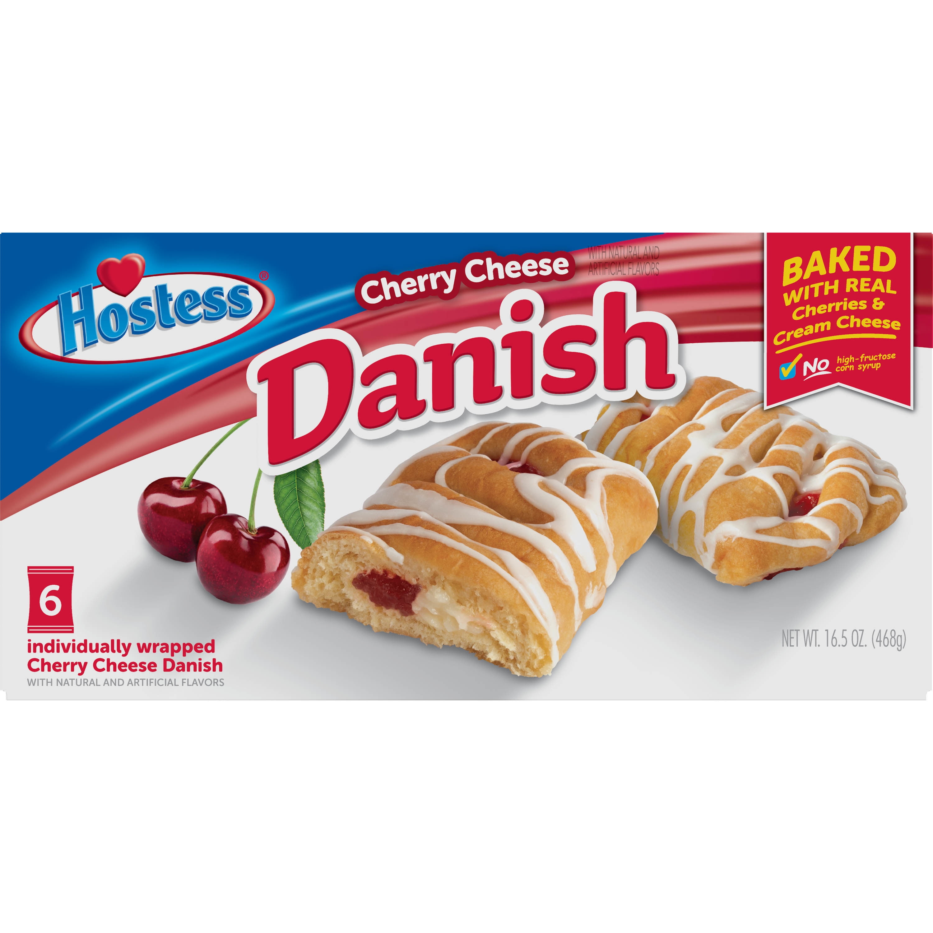 HOSTESS Cherry Cheese Round Danish, 6 Count , 16.50 oz
