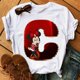 thumbnail image 1 of Disney Fashion Minnie Letter 100% Cotton T-shir Women Casual Top High-Quality Print Summer New Mickey Mouse Tee Free ShippingXS Gao Jinjia LED, 1 of 2