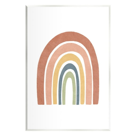Stupell Industries Boho Rainbow Stripes Landscape Painting Unframed Art Print Wall Art, 10 x 15