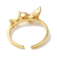 thumbnail image 3 of Rack Plating Brass Micro Pave Cubic Zirconia Cuff Ring Butterfly Open Ring for Women Cadmium Free & Lead Free Long-Lasting Plated Real 18K Gold Plated Adjustable, 3 of 3
