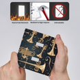 thumbnail image 3 of 2 Gang Double Toggle Wall Plate Light Switch Cover Wallplate - Trombone Musical Instruments art, 3 of 5