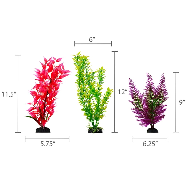 Vibrant Life 3-Piece Aquarium Plants Set, Multicolor photo 5
