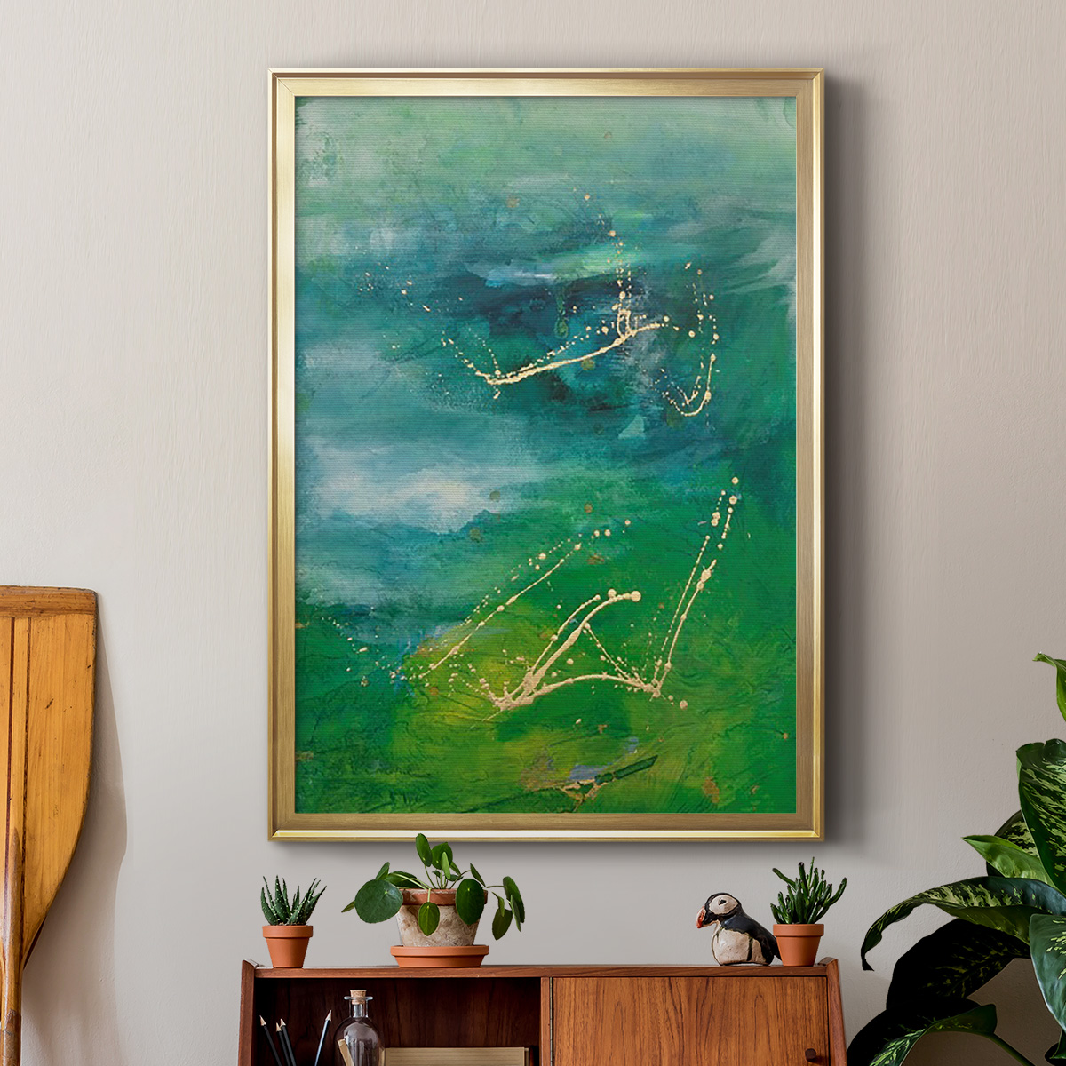 Peaceful Diptych I Premium Framed Print, in Gold, Black, or Silver - Ready to Hang