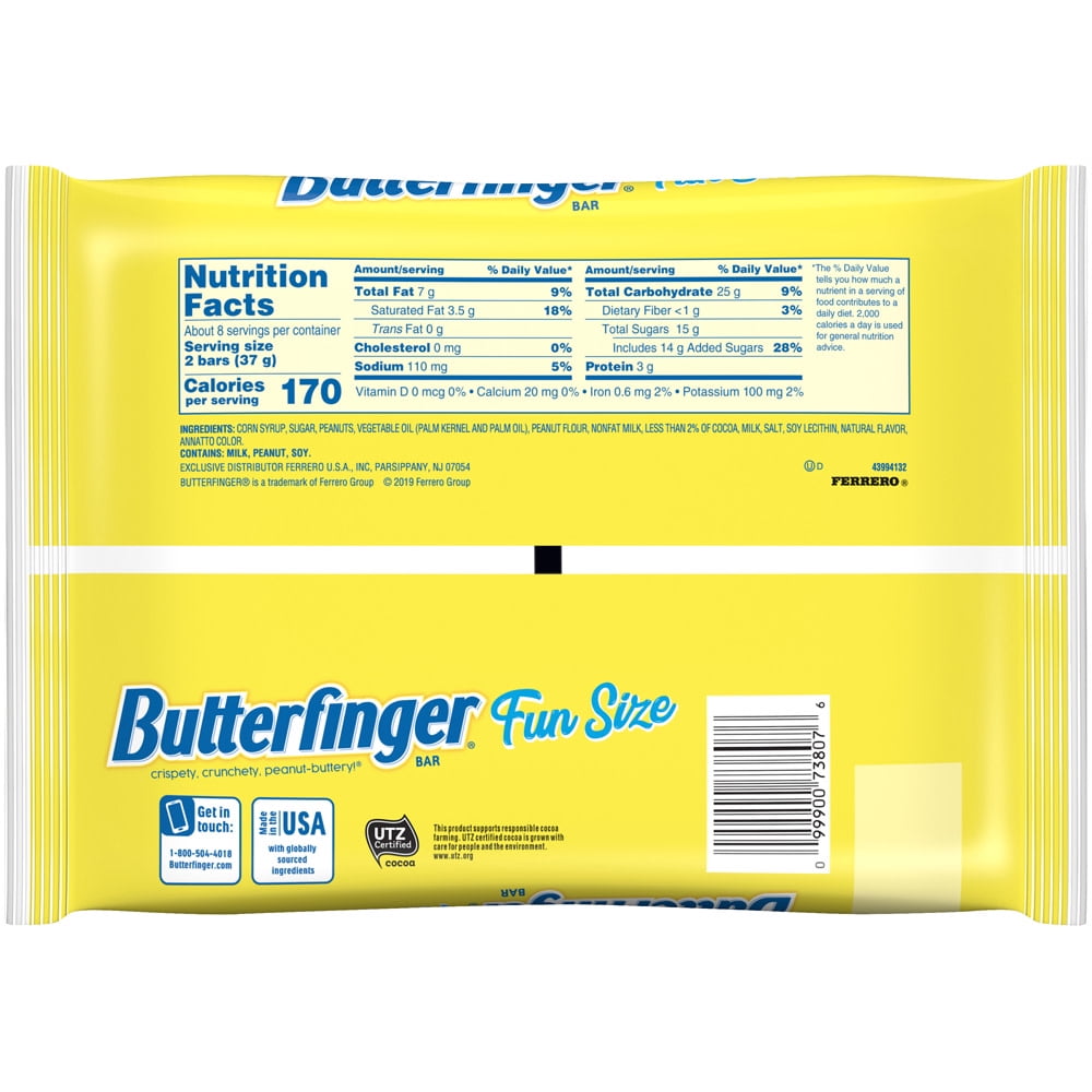 Buy Butterfinger Fun Size, PeanutButtery Chocolatey Candy Bars